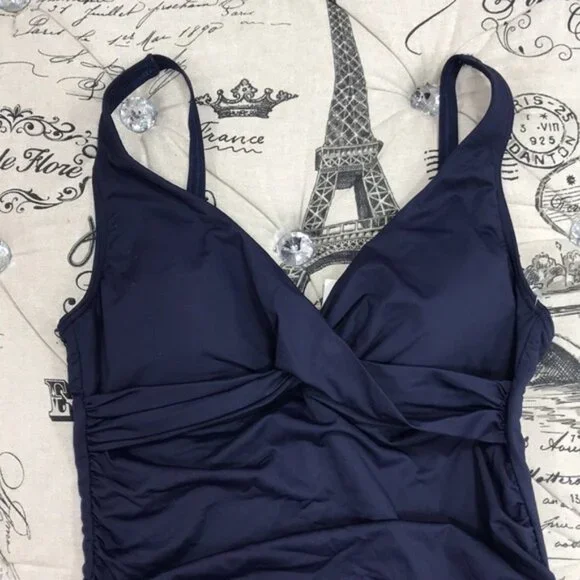 NWOT SEA LEVEL Cross Front Tankini Top - Picture 4 of 6